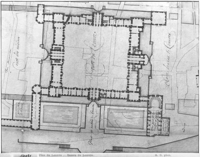 Entwurf für die östlichen Gebäude des Louvre, aus 